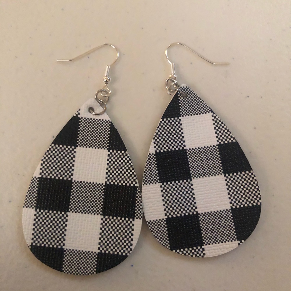 Faux leather earrings
